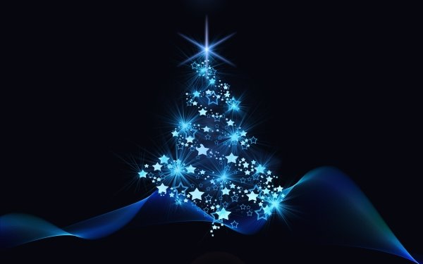 Holiday Christmas Blue Star HD Wallpaper | Background Image