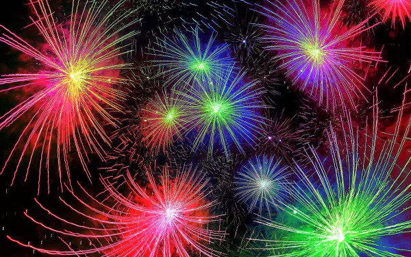 colorful bright artistic fireworks HD Desktop Wallpaper | Background Image