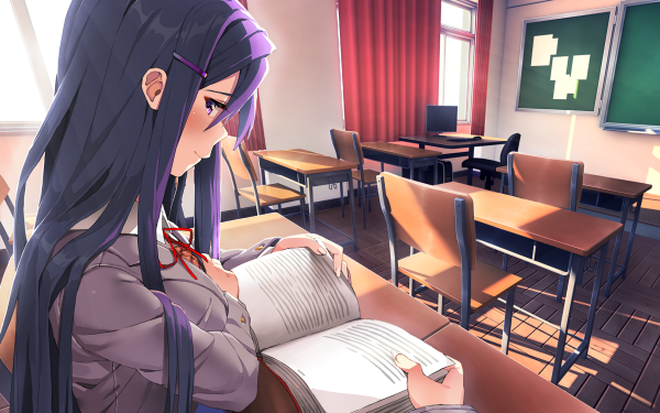 Video Game Doki Doki Literature Club! Yuri HD Wallpaper | Background Image