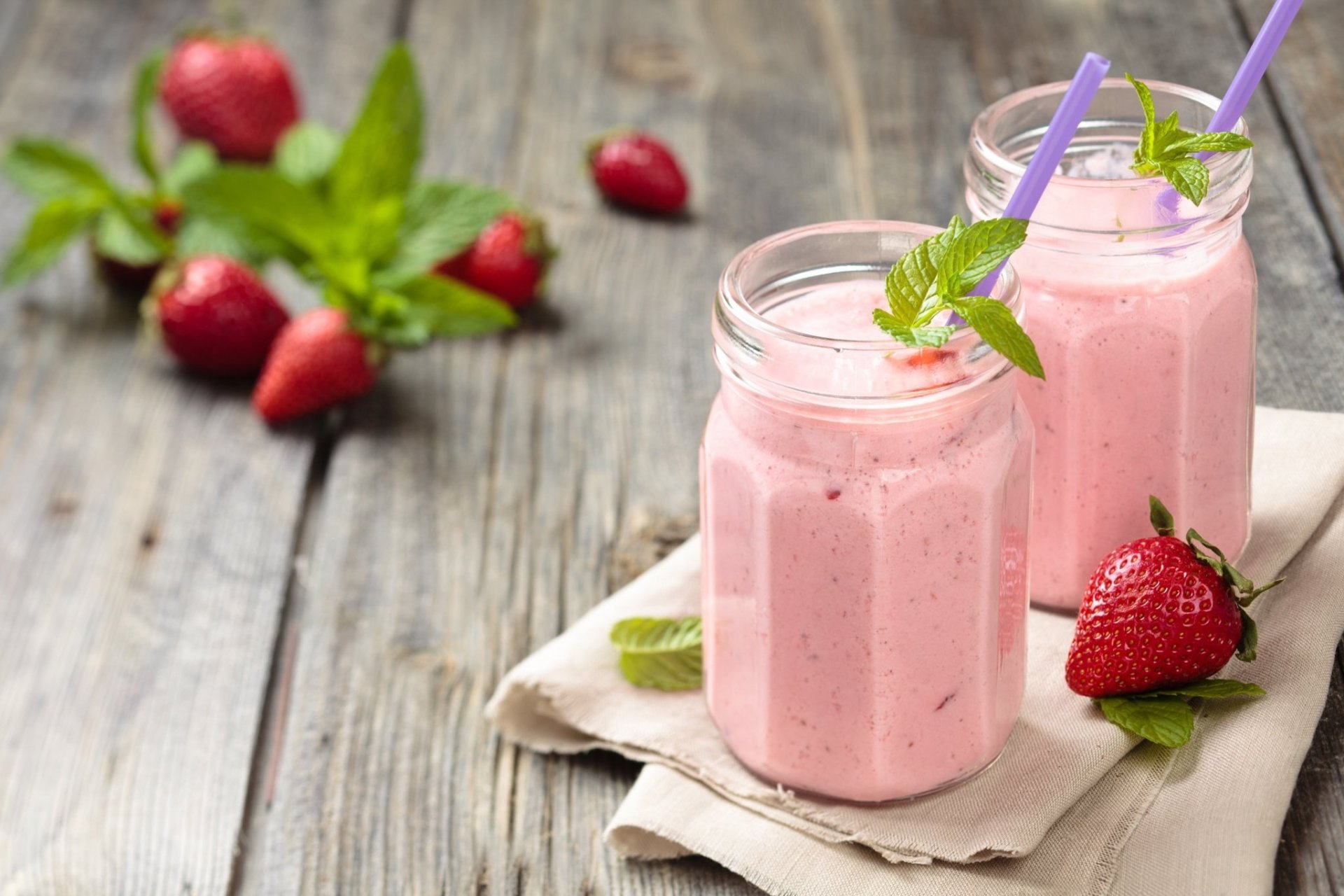 Download Strawberry Berry Fruit Still Life Drink Food Smoothie HD Wallpaper