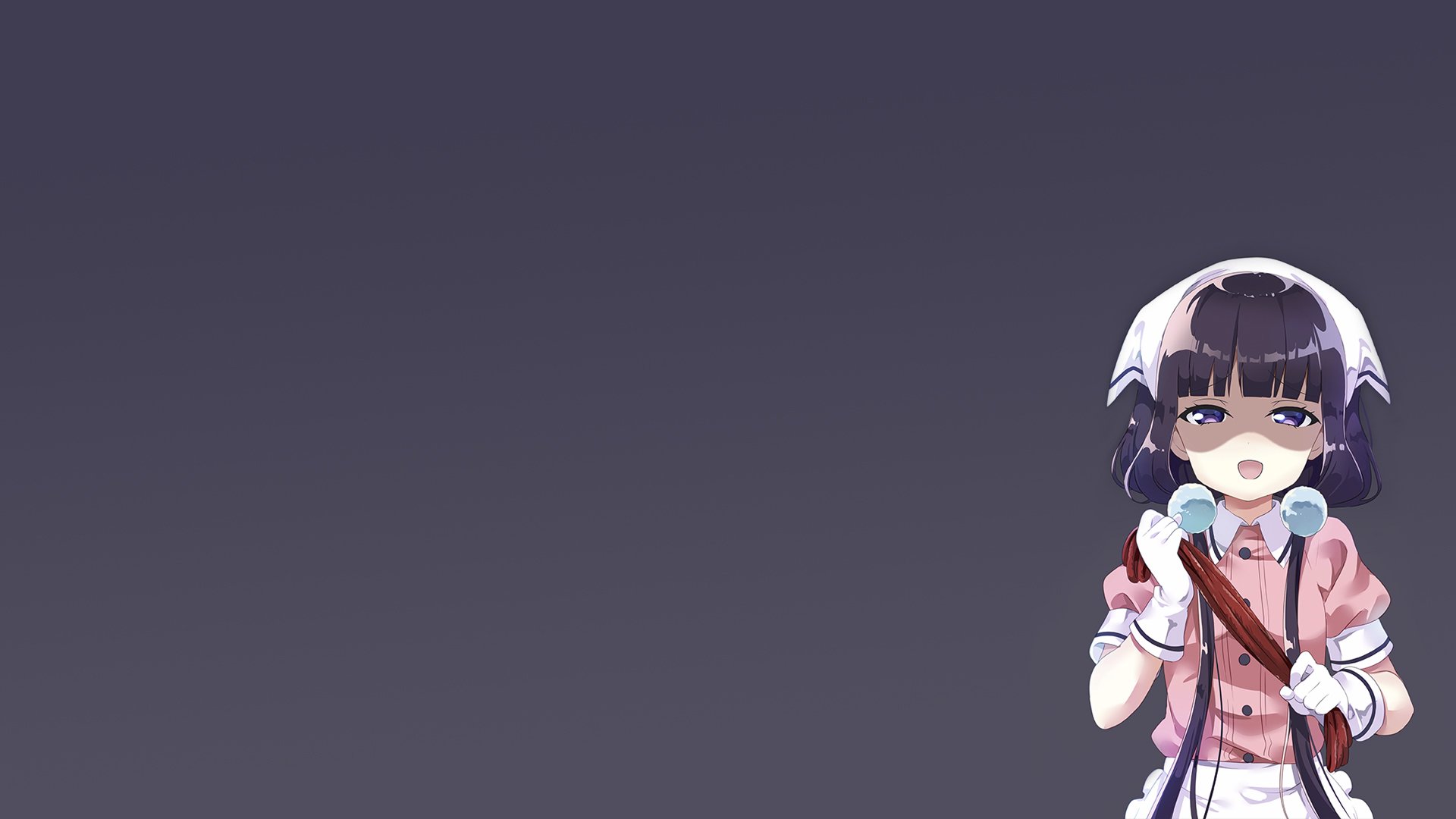 HD anime desktop wallpaper featuring Maika Sakuranomiya from Blend S against a dark gradient background.