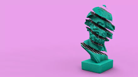 aesthetic bust vaporwave pink aesthetic artistic glitch HD Desktop Wallpaper | Background Image
