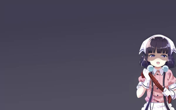 HD anime desktop wallpaper featuring Maika Sakuranomiya from Blend S against a dark gradient background.