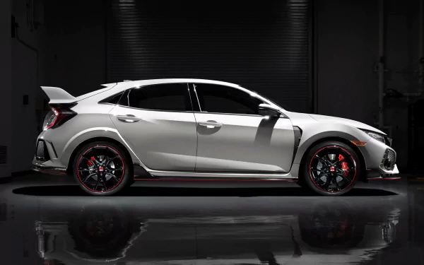 reflection white car car Honda vehicle Honda Civic Type R HD Desktop Wallpaper | Background Image