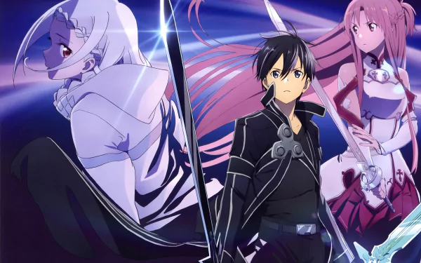 Kirito (Sword Art Online) Yuna (Sword Art Online) Kazuto Kirigaya Asuna Yuuki Anime Sword Art Online Movie: Ordinal Scale Kirito And Asuna HD Desktop Wallpaper | Background Image