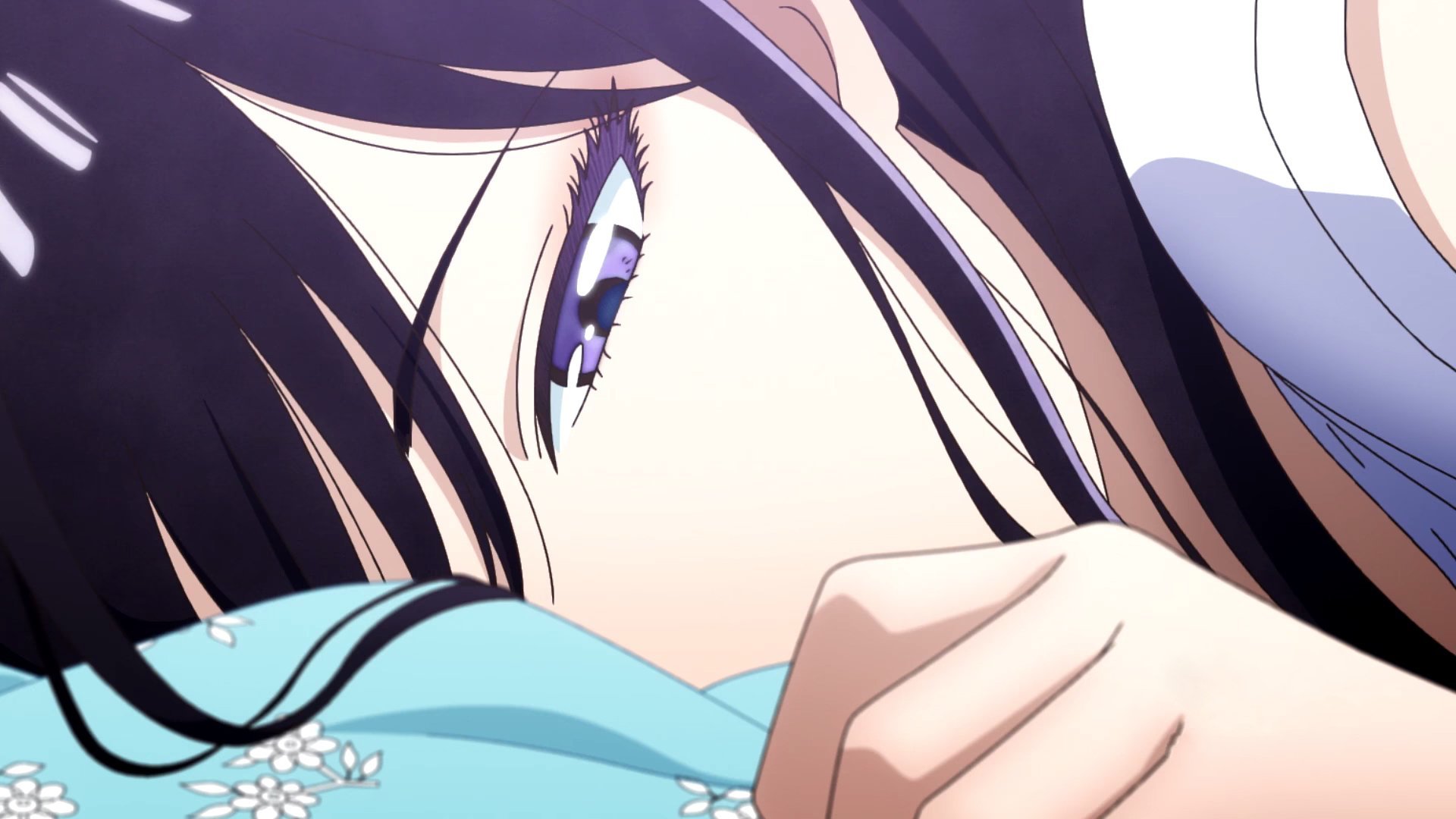 Close-up of an anime character from After the Rain resting with a serene expression, featured in a high-definition PC desktop wallpaper and background.