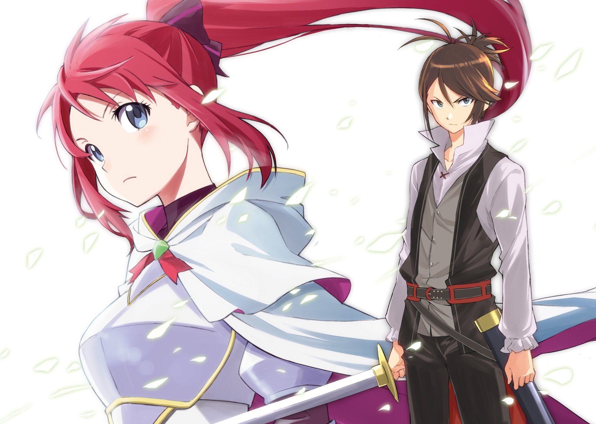 HD anime desktop wallpaper featuring Wilhelm van Astrea and Theresia van Astrea from Re:Zero - Starting Life in Another World.