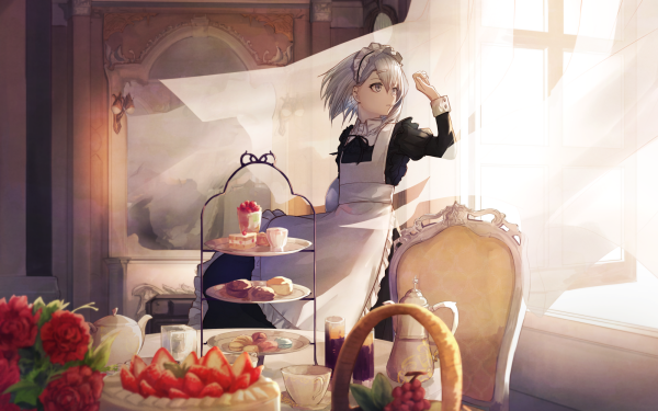 Anime Original Cake Maid Sweets HD Wallpaper | Background Image