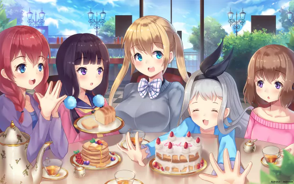 Maika Sakuranomiya Hideri Kanzaki Mafuyu Hoshikawa Kaho Hinata Miu Amano Anime Blend S HD Desktop Wallpaper | Background Image