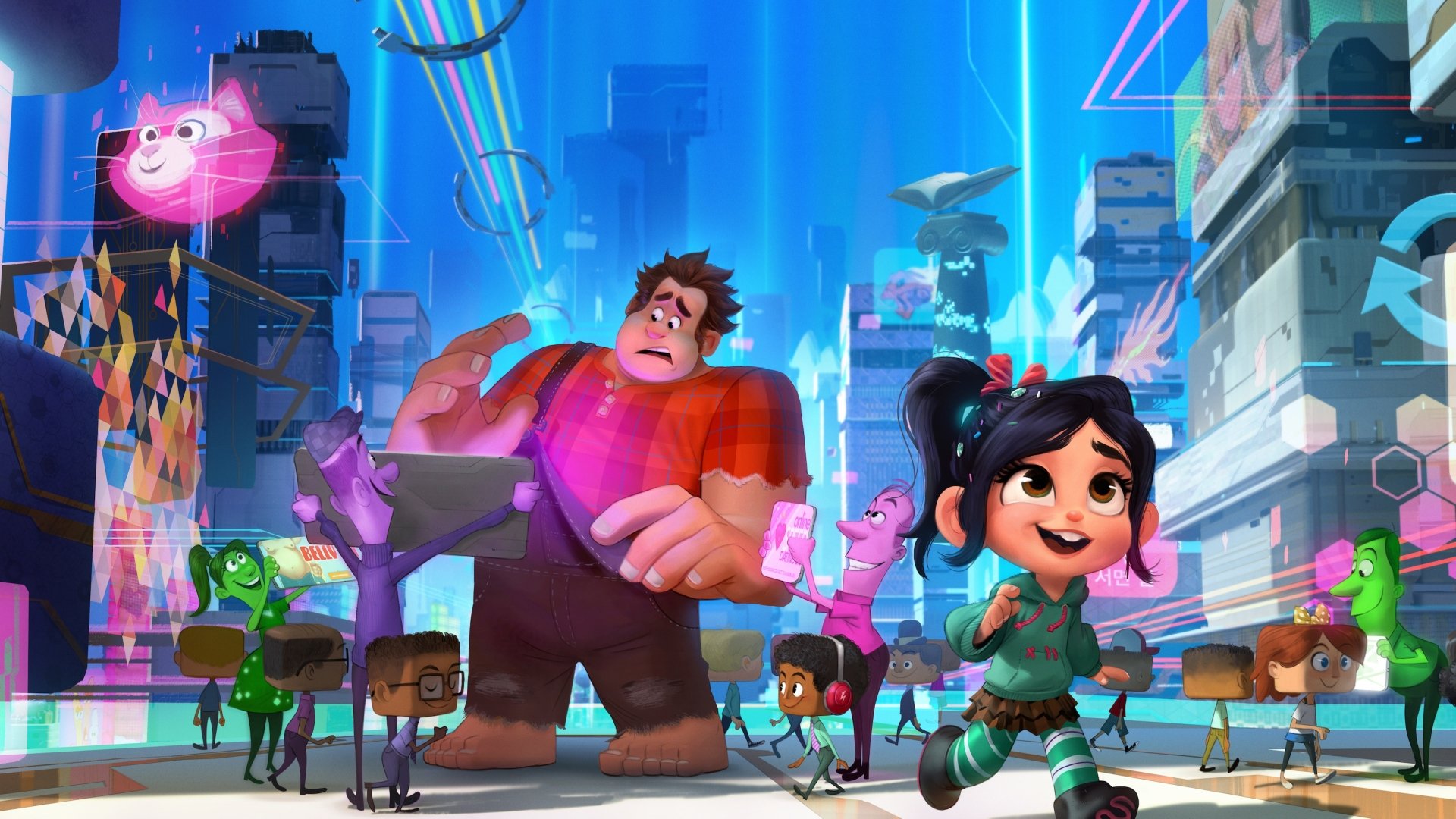 Download Ralph (Wreck-It Ralph) Vanellope Von Schweetz Ralph Breaks The Internet: Wreck-It Ralph 2 Movie Ralph Breaks The Internet HD Wallpaper