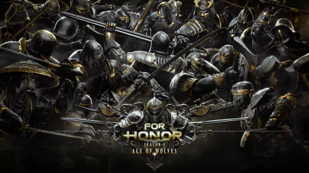 HD wallpaper featuring armored knights with swords in combat from the video game For Honor, Season 9: Ace of Wolves.