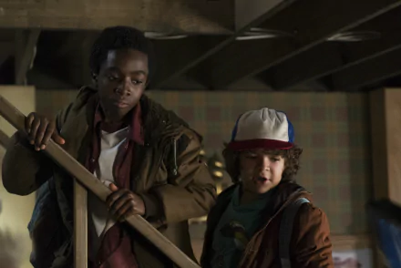 Lucas Sinclair Caleb McLaughlin Dustin Henderson Gaten Matarazzo TV Show Stranger Things HD Desktop Wallpaper | Background Image