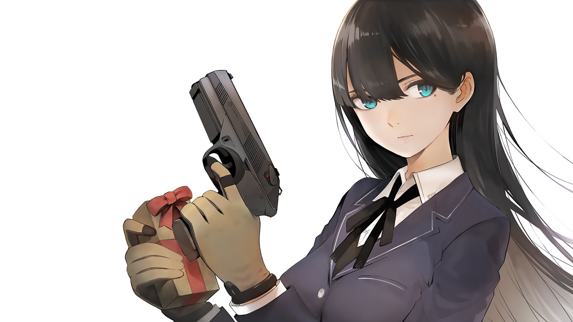 Аниме девушка с пистолетом