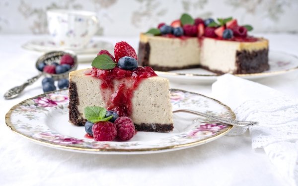 Food Dessert Cake Pastry Still Life Berry Fruit Cheesecake HD Wallpaper | Background Image