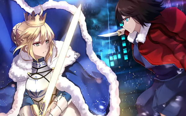 Shiki Ryougi Artoria Pendragon Anime Fate/Grand Order HD Desktop Wallpaper | Background Image