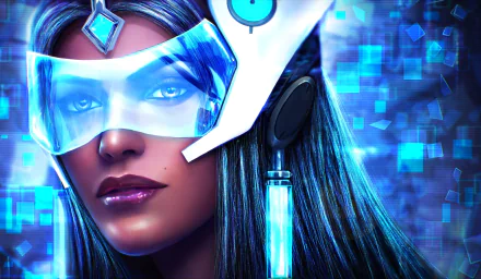 Symmetra (Overwatch) lipstick face video game Overwatch HD Desktop Wallpaper | Background Image