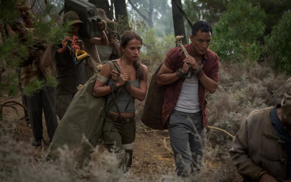 Lu Ren Daniel Wu Lara Croft Alicia Vikander movie Tomb Raider (2018) HD Desktop Wallpaper | Background Image