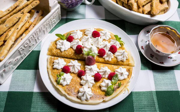 cream still life food crêpe HD Desktop Wallpaper | Background Image
