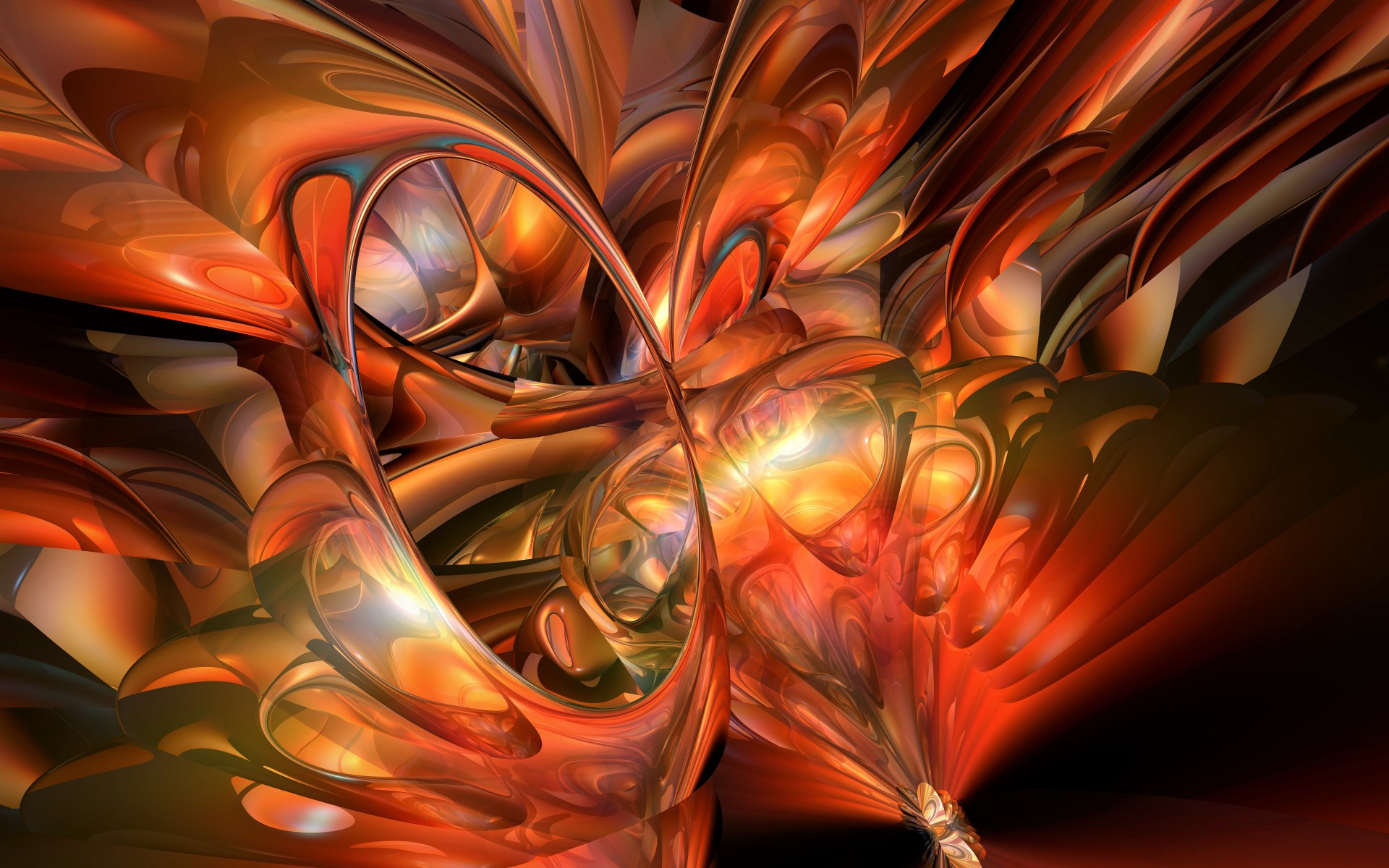 Download 3D Orange (Color) Abstract Fractal HD Wallpaper