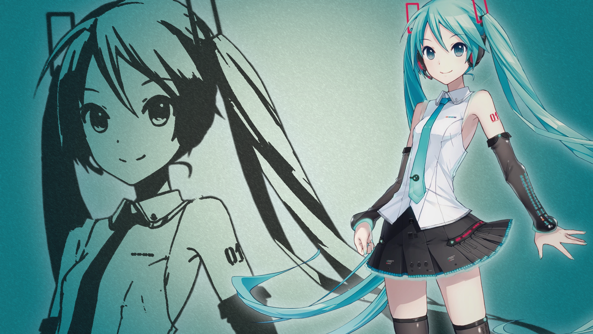 Download Hatsune Miku Anime Vocaloid HD Wallpaper by AnimeObsessed999