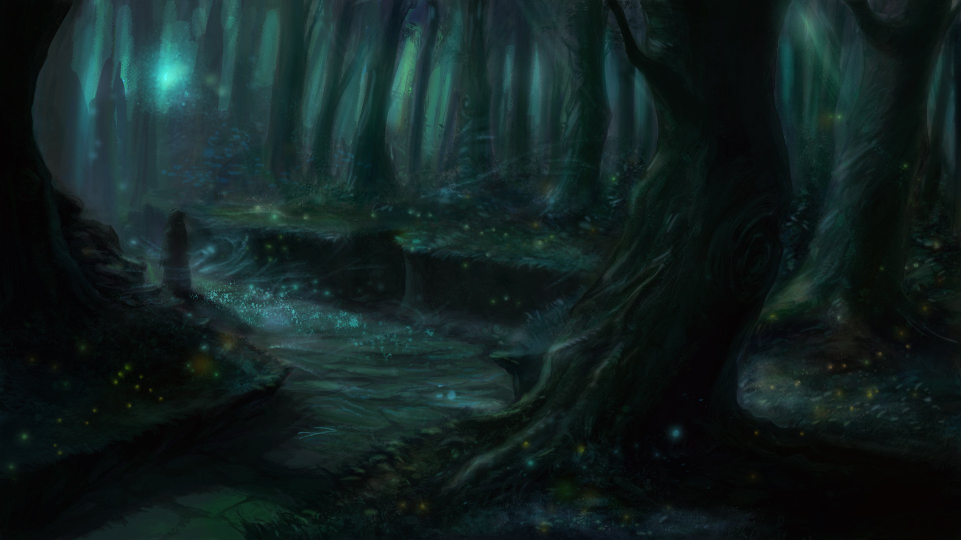 Anime Forest HD Wallpaper by Sishenfan