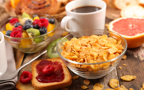 jam cup cereal fruit coffee still life food breakfast HD Desktop Wallpaper | Background Image
