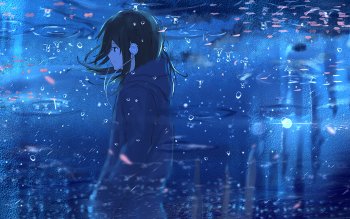 Reflection Anime Girl Live Wallpaper - WallpaperWaifu