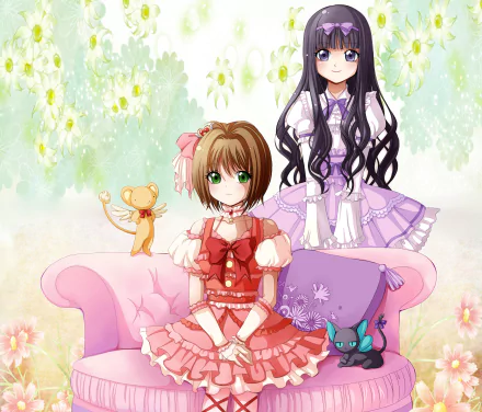 Tomoyo Daidouji Spinel Sun Keroberos (Card Captor Sakura) Sakura Kinomoto Anime Cardcaptor Sakura HD Desktop Wallpaper | Background Image