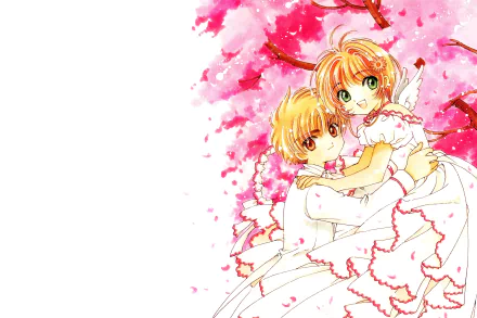 Sakura Kinomoto Syaoran Li Anime Cardcaptor Sakura HD Desktop Wallpaper | Background Image