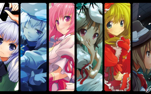 Renko Usami Letty Whiterock Youmu Konpaku Hina Kagiyama Tewi Inaba Kasen Ibaraki Anime Touhou HD Desktop Wallpaper | Background Image