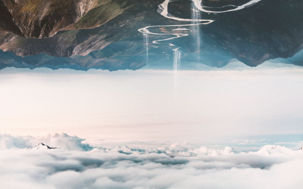 Artistic Surreal Cloud Landscape River HD Wallpaper | Background Image