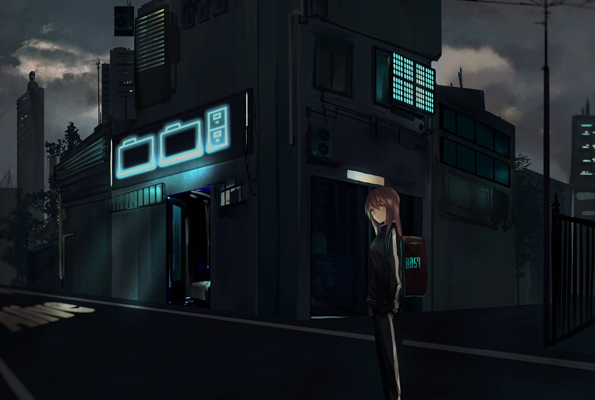 Download City Dark Anime Original Dark Anime Anime City 4k Ultra HD Wallpaper by Akito