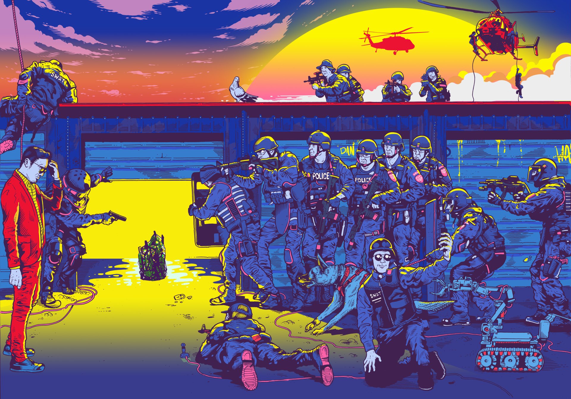 Download Selfie Helicopter Military SWAT HD Wallpaper by Tim McDonagh