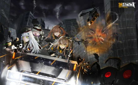 UMP9 (Girls Frontline) UMP45 (Girls Frontline) G11 (Girls Frontline) HK416 (Girls Frontline) video game Girls Frontline HD Desktop Wallpaper | Background Image