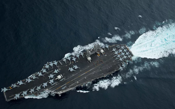 jet fighter warship aircraft carrier military USS Theodore Roosevelt (CVN-71) HD Desktop Wallpaper | Background Image
