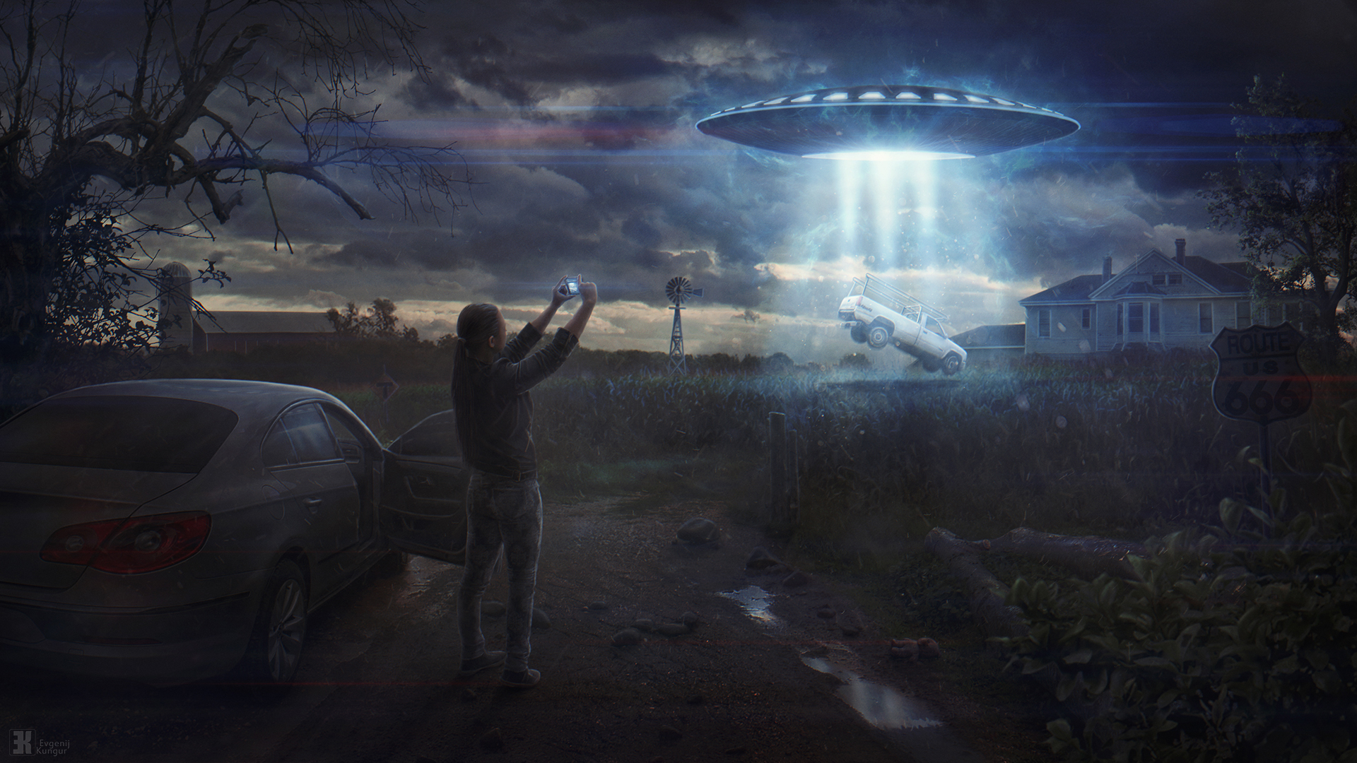 Sci Fi Alien HD Wallpaper by Evgenij Kungur