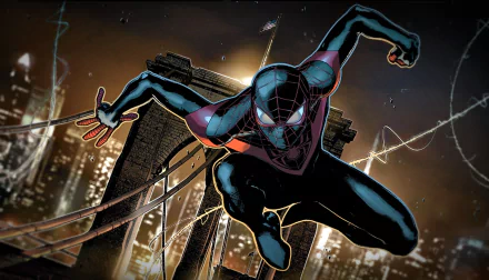 spider man Earth 1610 Ultimate Spider-Man Miles Morales Comic Ultimate Comics: Spider-Man HD Desktop Wallpaper | Background Image
