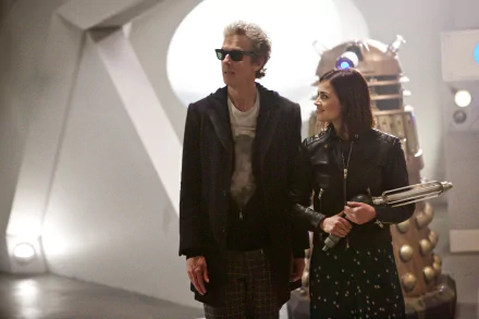 Jenna Coleman Peter Capaldi Clara Oswald 12th Doctor TV Show Doctor Who (2005) HD Desktop Wallpaper | Background Image