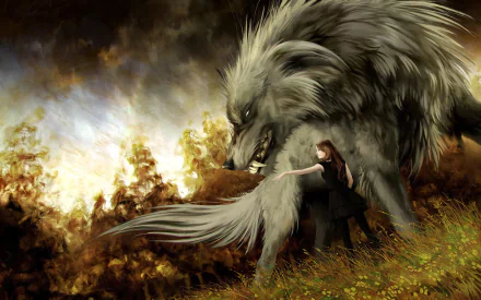 beast fantasy wolf HD Desktop Wallpaper | Background Image