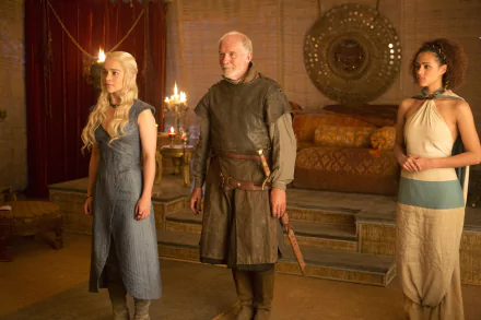 Nathalie Emmanuel Ian McElhinney Emilia Clarke Missandei (Game Of Thrones) Barristan Selmy Daenerys Targaryen TV Show Game Of Thrones HD Desktop Wallpaper | Background Image