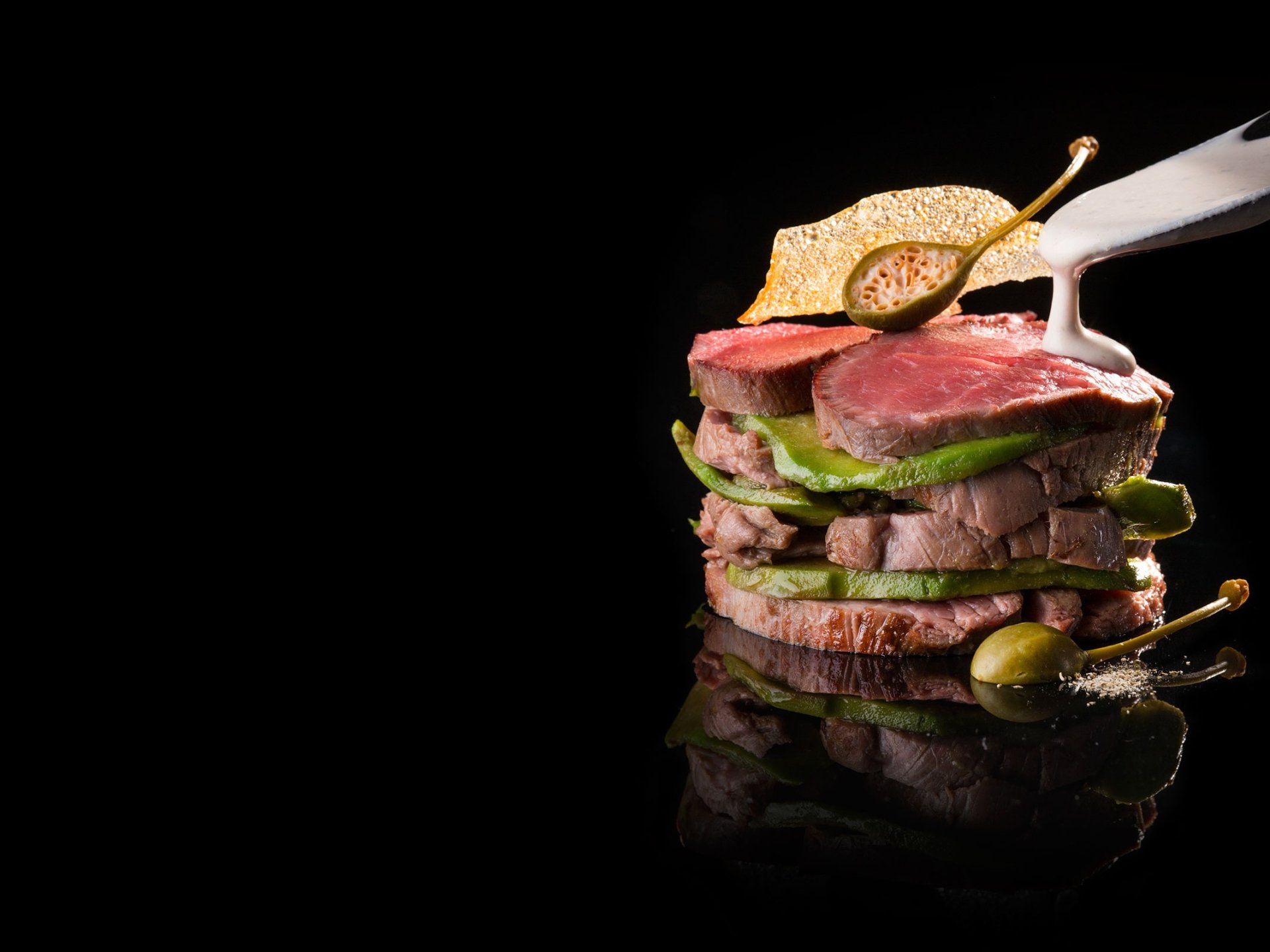 Download Reflection Food Meat HD Wallpaper