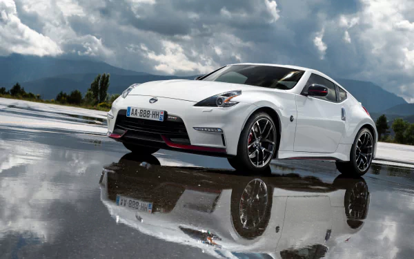 car Nissan white car reflection Nissan 370Z vehicle Nissan 370Z Nismo HD Desktop Wallpaper | Background Image