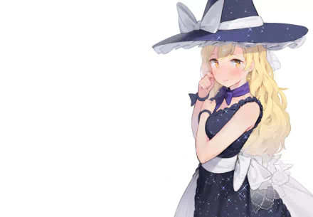 Marisa Kirisame Anime Touhou HD Desktop Wallpaper | Background Image