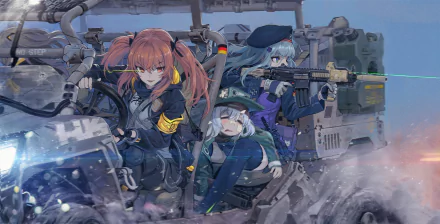 UMP45 (Girls Frontline) UMP9 (Girls Frontline) HK416 (Girls Frontline) G11 (Girls Frontline) video game Girls Frontline HD Desktop Wallpaper | Background Image