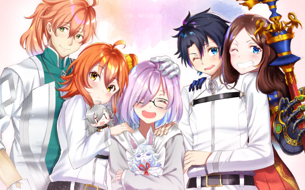 Olga Marie Animusphere Shielder (Fate/Grand Order) Romani Archaman Mashu Kyrielight Ritsuka Fujimaru Fou (Fate/Grand Order) Leonardo da Vinci (Fate/Grand Order) Caster (Fate/Grand Order) Anime Fate/Grand Order HD Desktop Wallpaper | Background Image