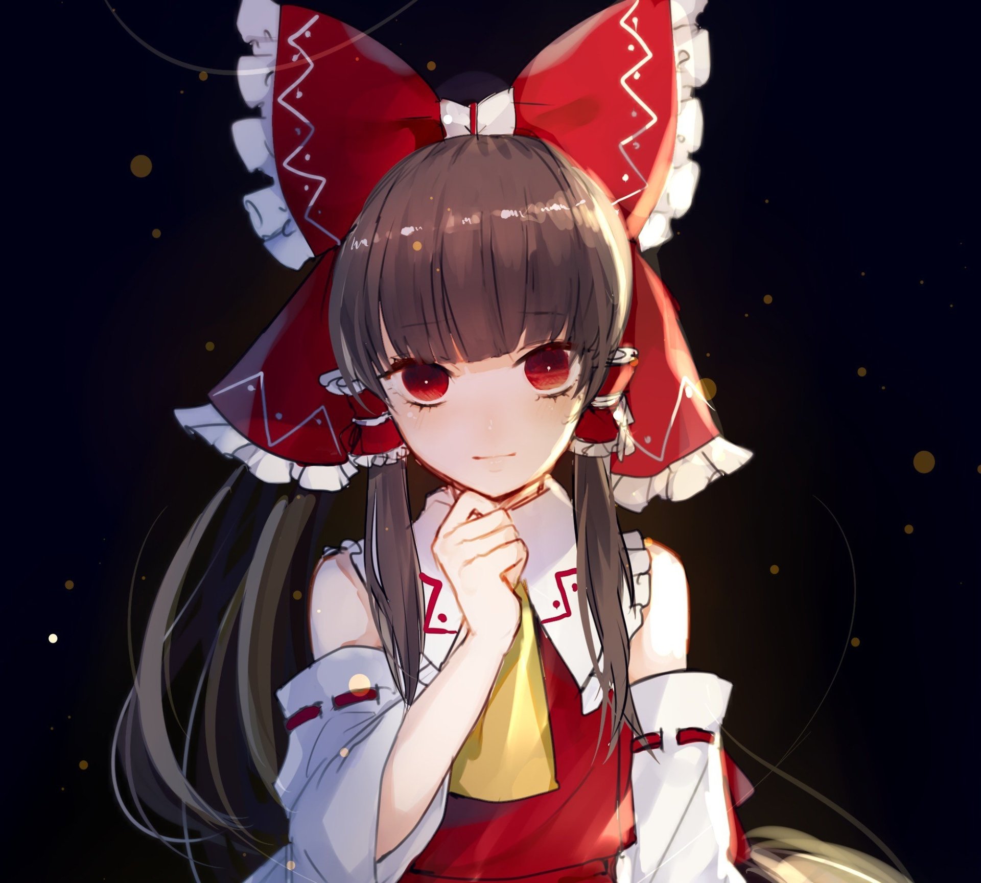 Download Reimu Hakurei Anime Touhou HD Wallpaper by 大魔王るあえる