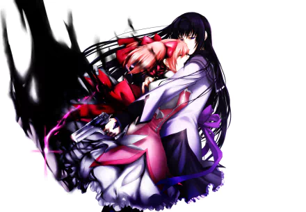 Homura Akemi Madoka Kaname Anime Puella Magi Madoka Magica HD Desktop Wallpaper | Background Image