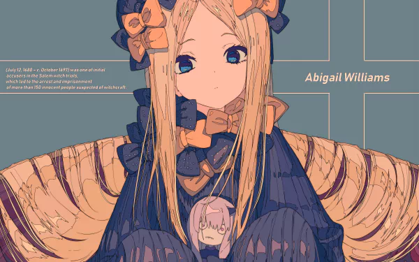 4K Ultra HD anime wallpaper featuring Lavinia Whateley and Abigail Williams from Fate/Grand Order in detailed, vibrant artwork for PC desktop background.