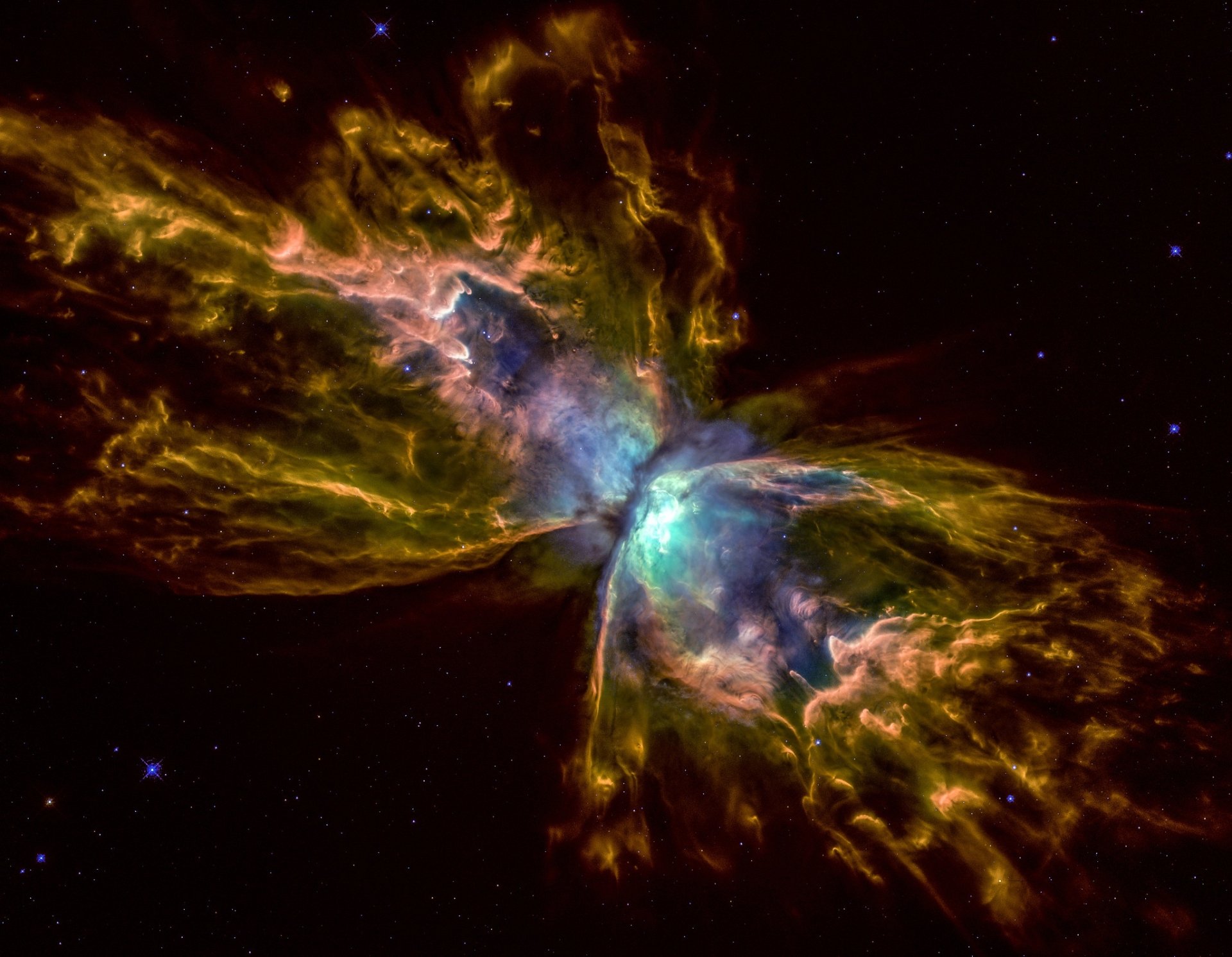 HD PC desktop wallpaper featuring a vibrant sci-fi nebula with glowing stars set against the vastness of space.