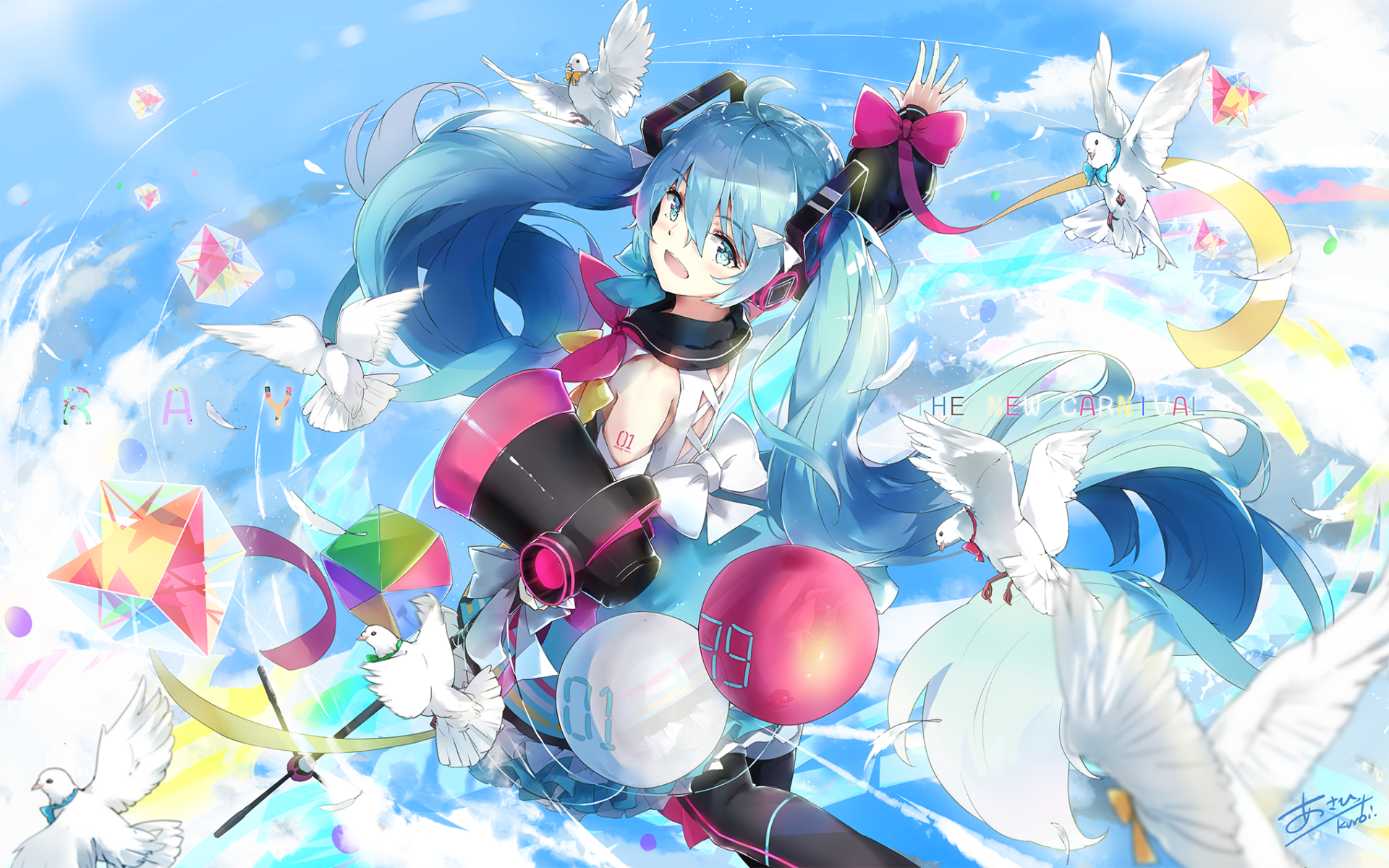 Download Hatsune Miku Anime Vocaloid HD Wallpaper